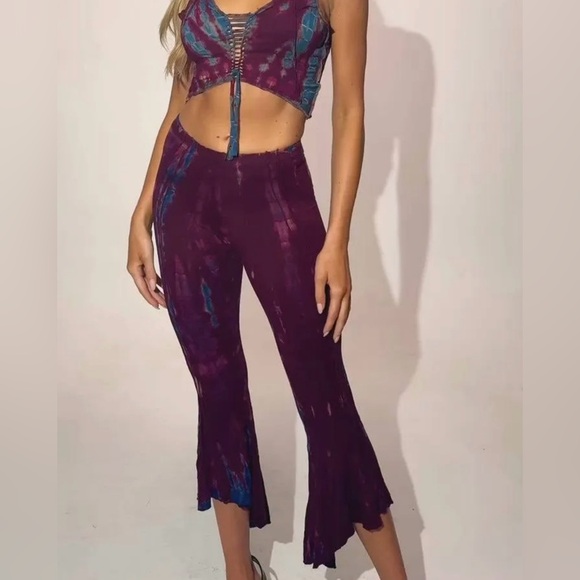 iheartraves Free Spirit Tie Dye Bell Bottoms small - Picture 2 of 9